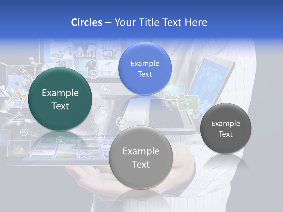 Holding Widgets Pad PowerPoint Template