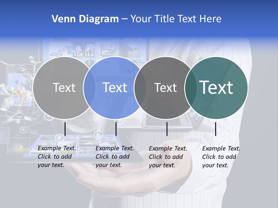 Holding Widgets Pad PowerPoint Template