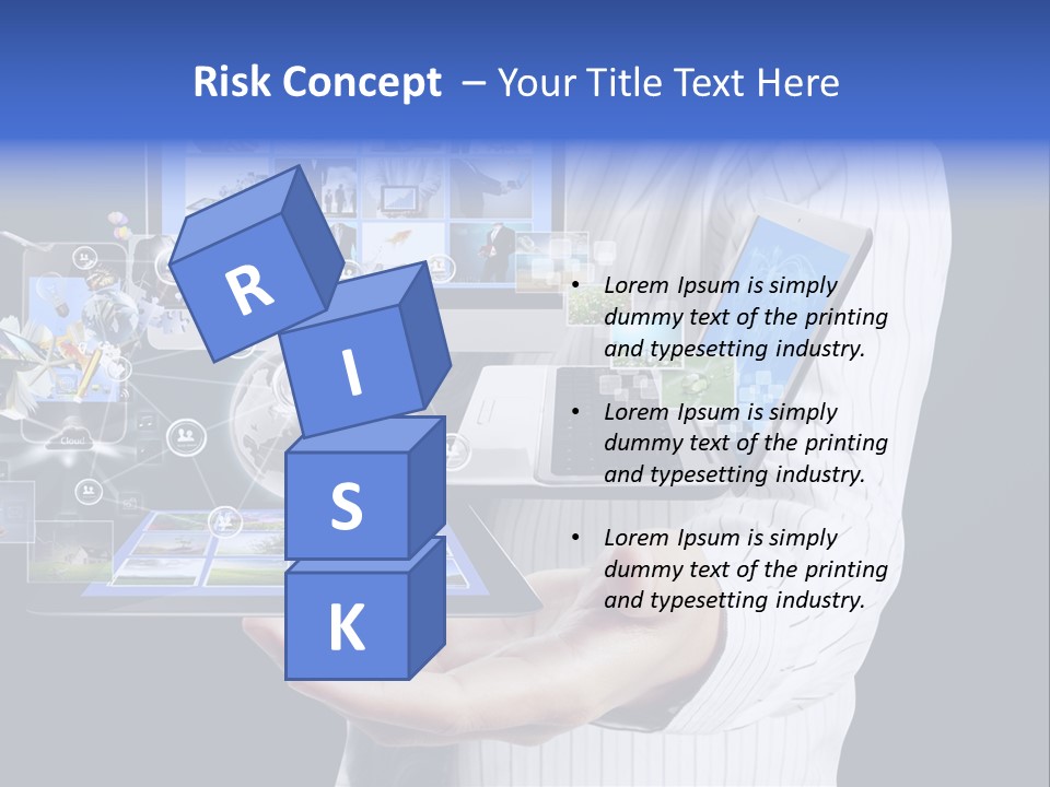 Holding Widgets Pad PowerPoint Template