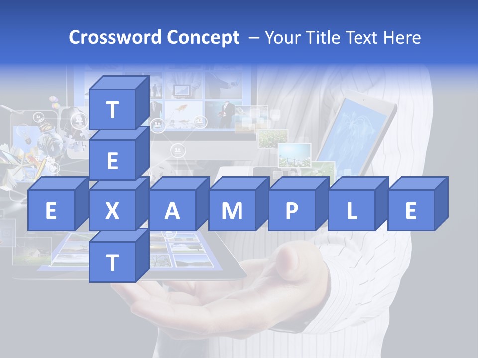Holding Widgets Pad PowerPoint Template