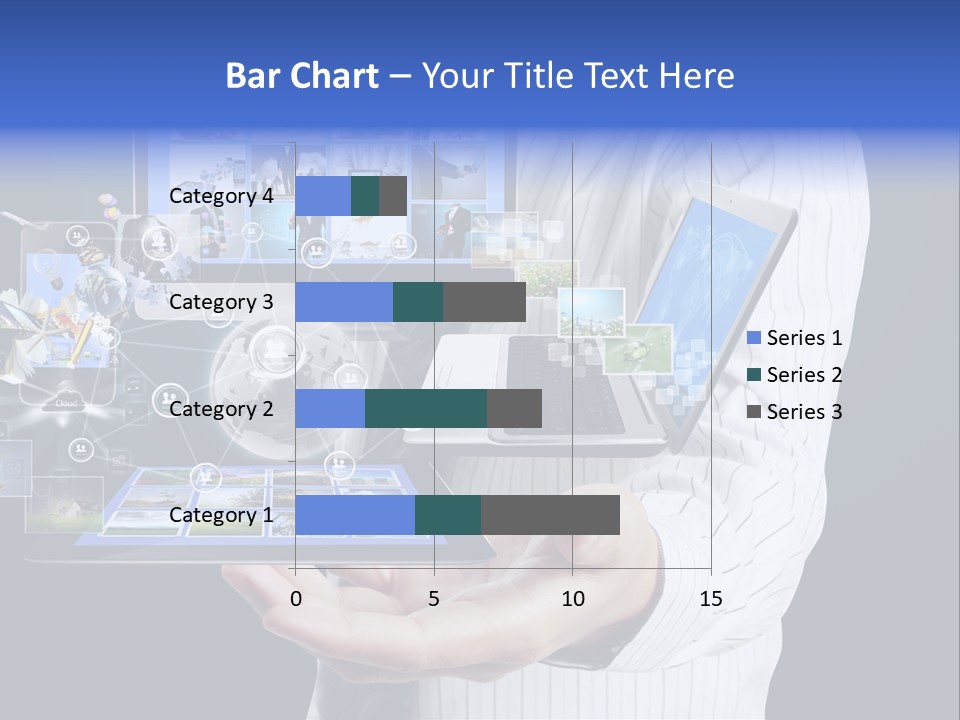 Holding Widgets Pad PowerPoint Template