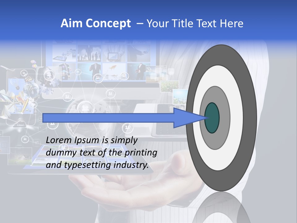 Holding Widgets Pad PowerPoint Template