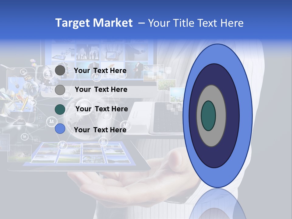 Holding Widgets Pad PowerPoint Template