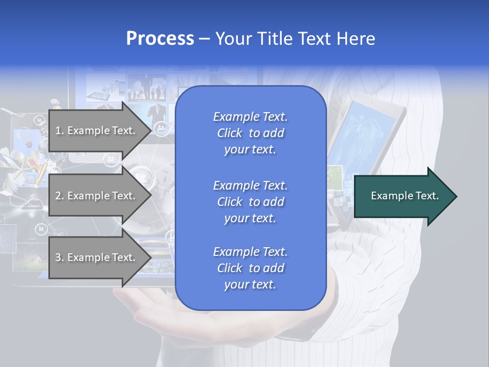 Holding Widgets Pad PowerPoint Template