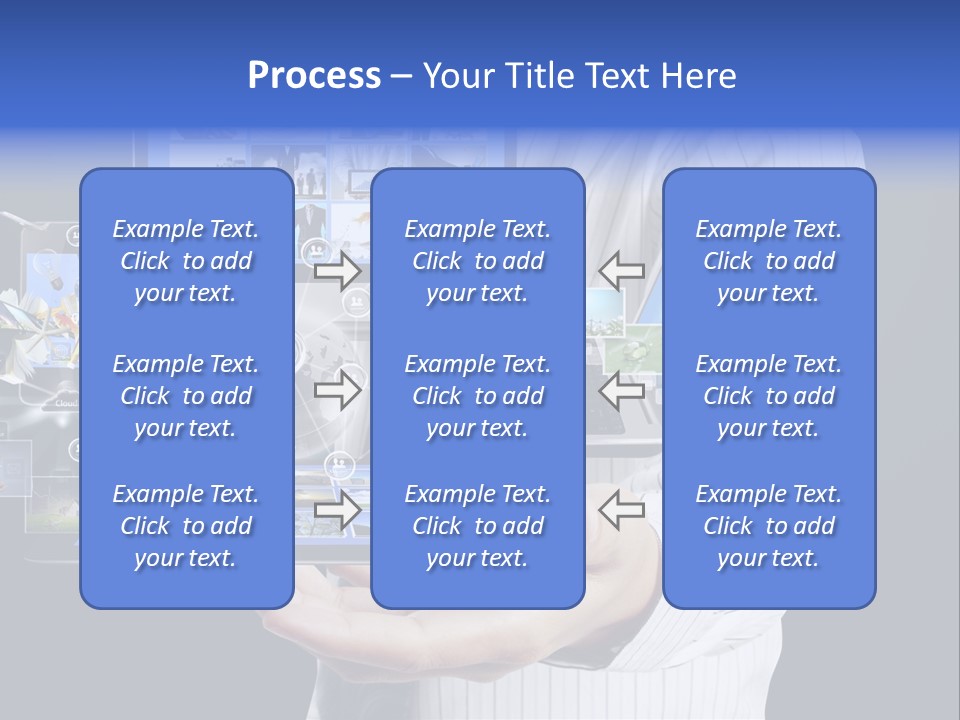 Holding Widgets Pad PowerPoint Template
