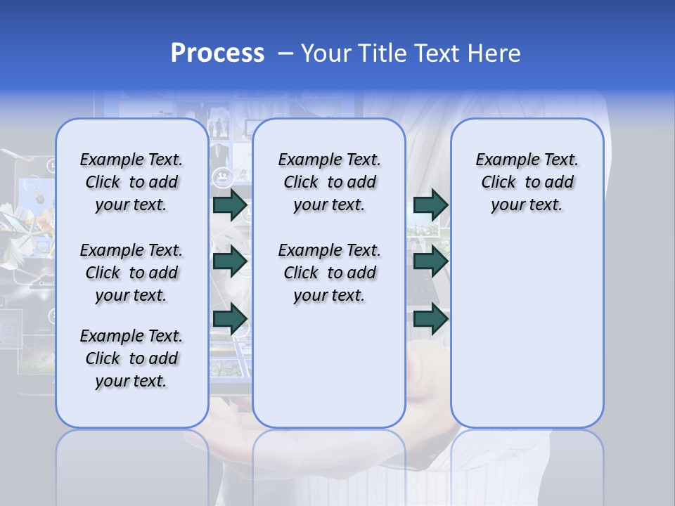Holding Widgets Pad PowerPoint Template