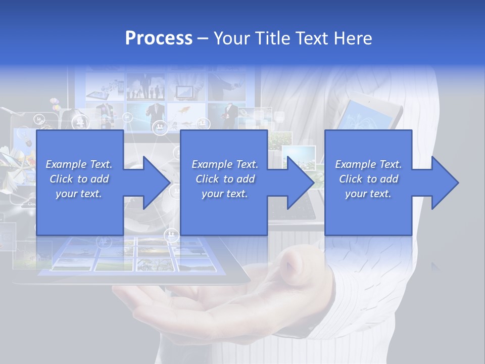 Holding Widgets Pad PowerPoint Template