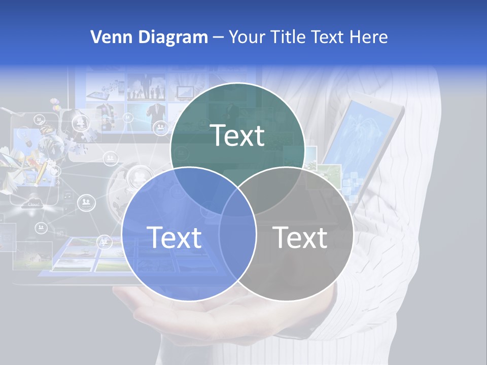Holding Widgets Pad PowerPoint Template