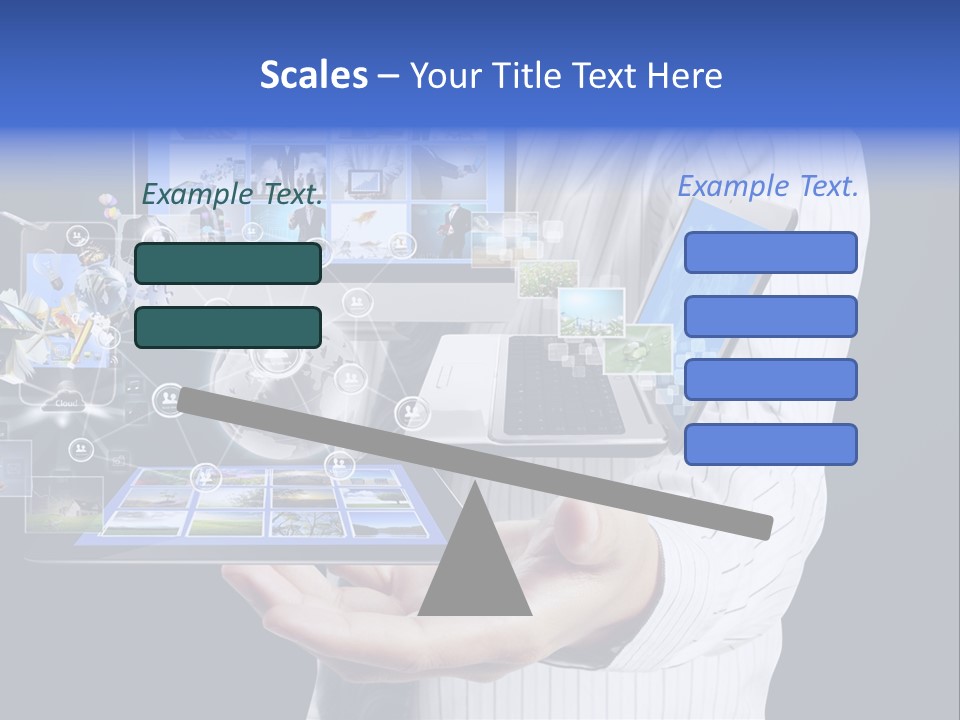 Holding Widgets Pad PowerPoint Template
