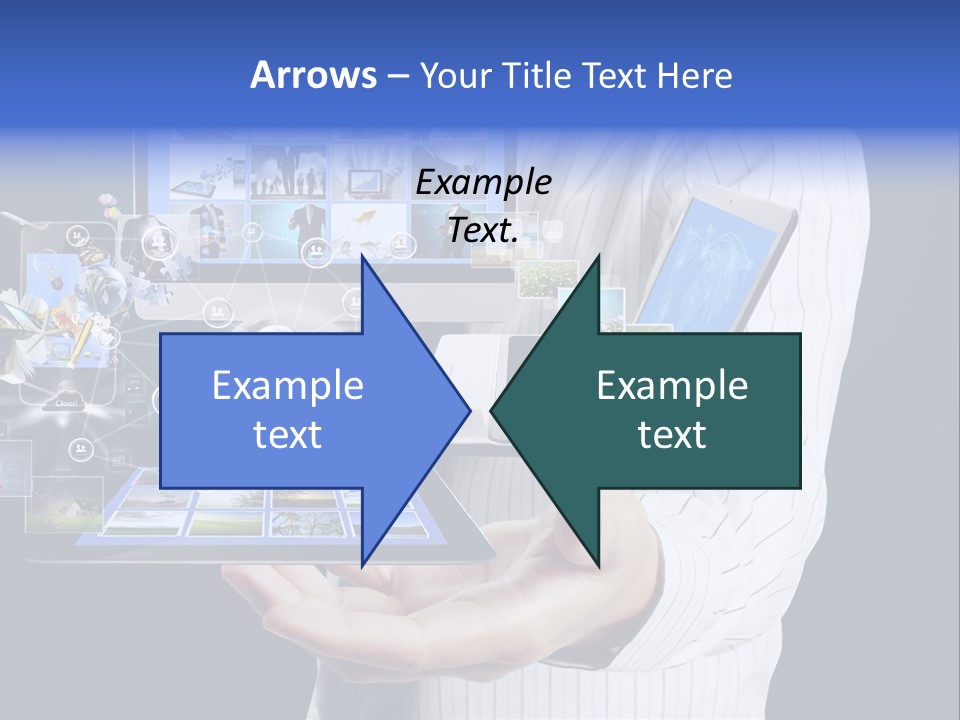 Holding Widgets Pad PowerPoint Template