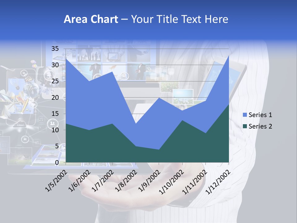 Holding Widgets Pad PowerPoint Template