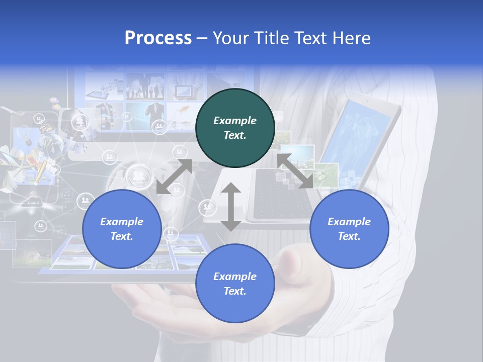 Holding Widgets Pad PowerPoint Template