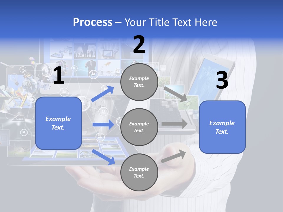 Holding Widgets Pad PowerPoint Template