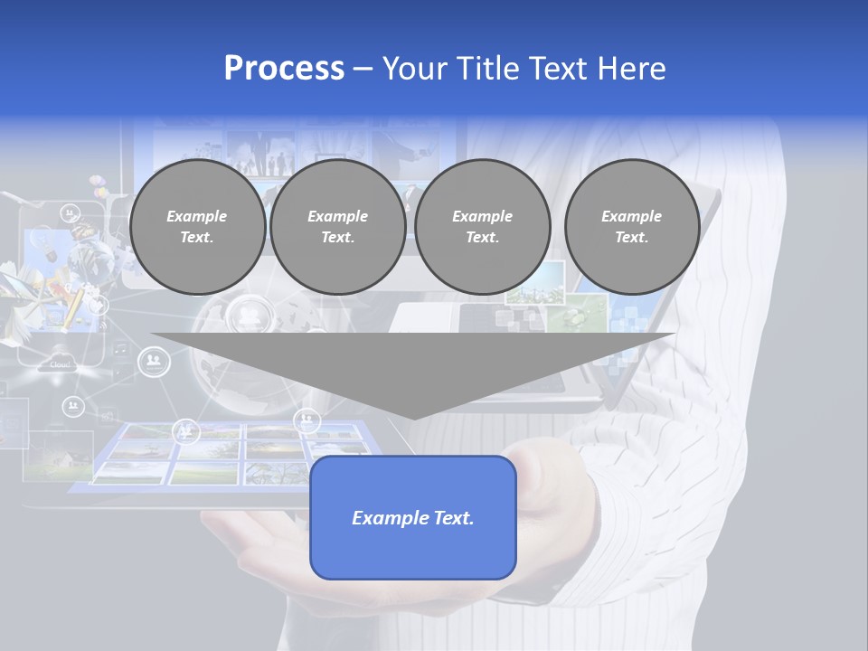 Holding Widgets Pad PowerPoint Template