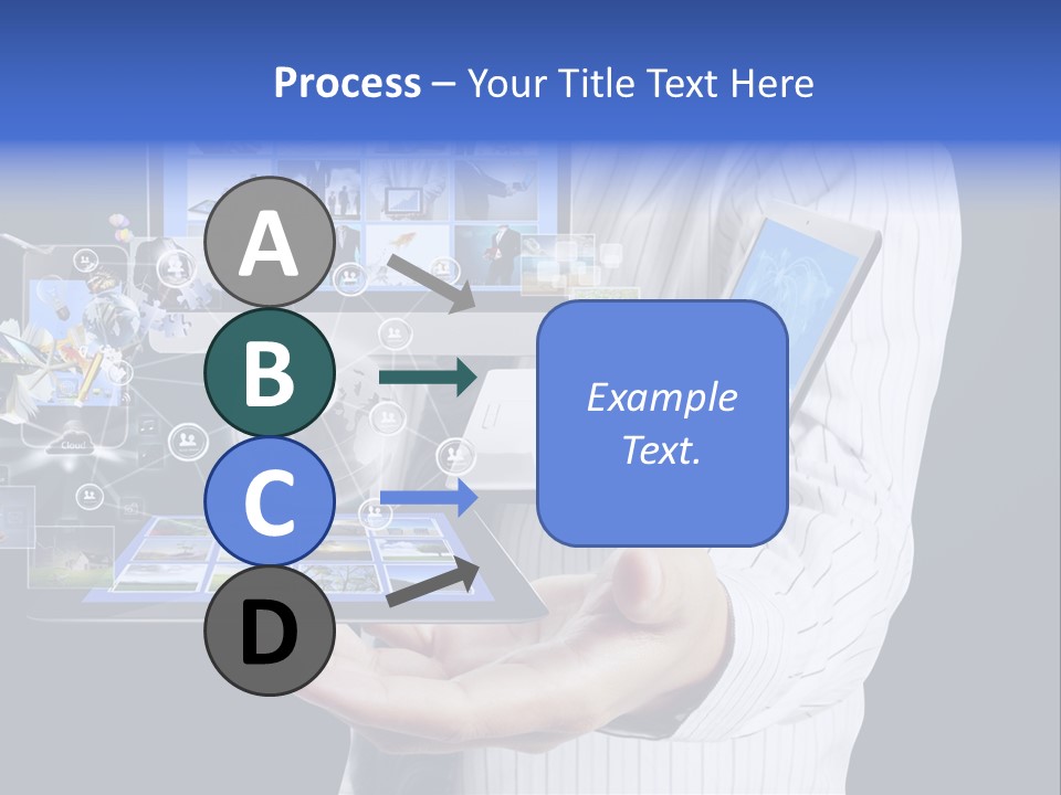 Holding Widgets Pad PowerPoint Template
