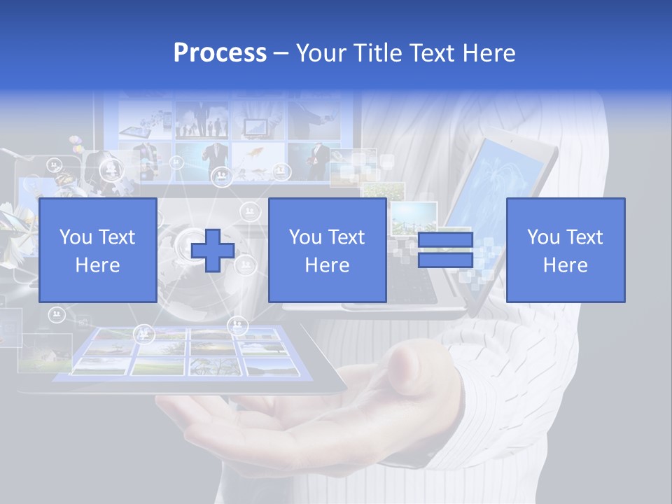 Holding Widgets Pad PowerPoint Template