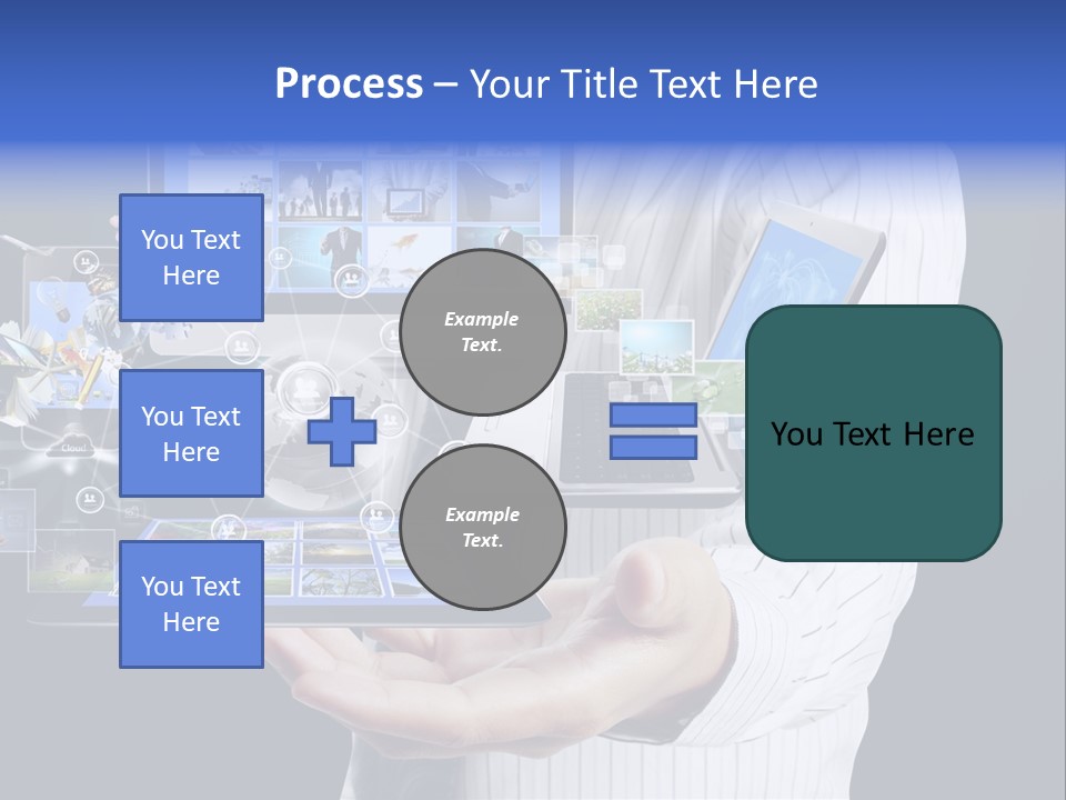 Holding Widgets Pad PowerPoint Template