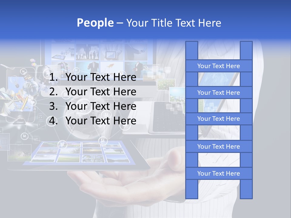 Holding Widgets Pad PowerPoint Template