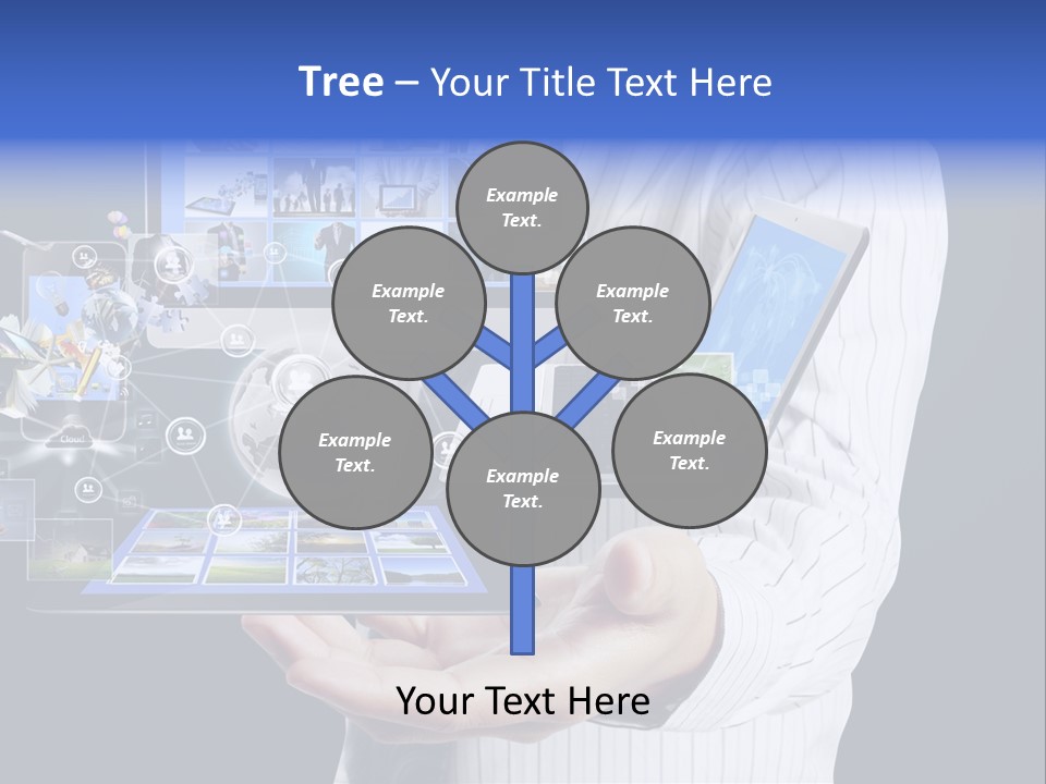 Holding Widgets Pad PowerPoint Template
