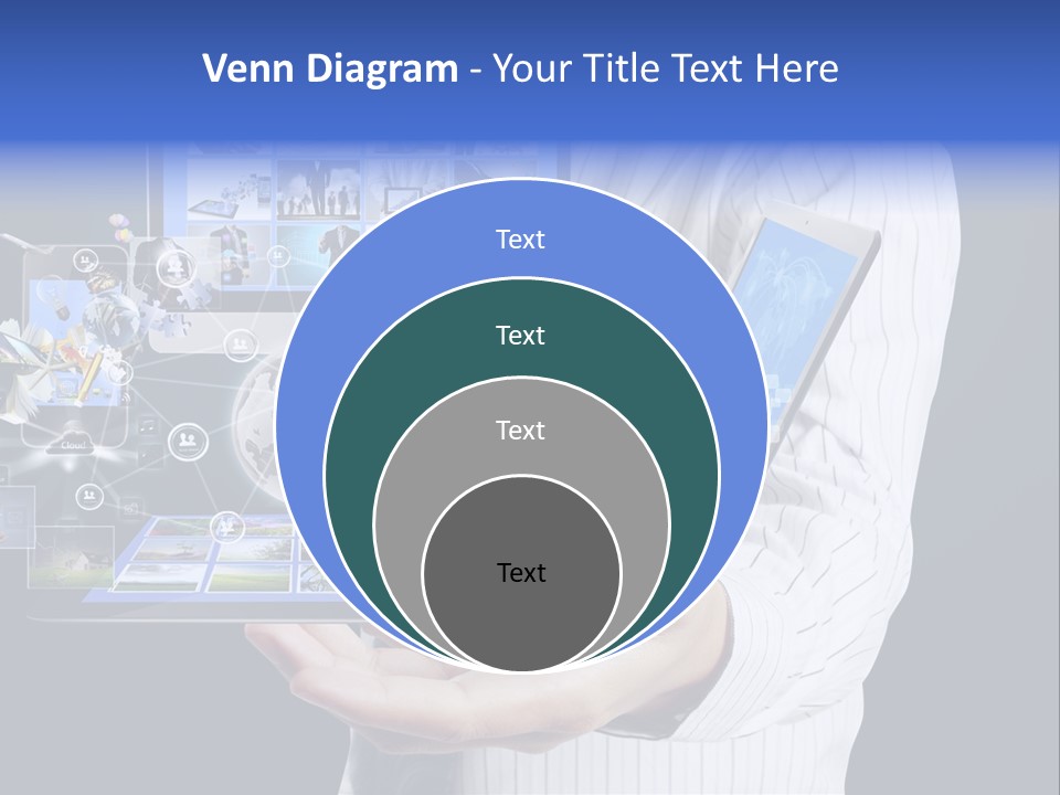 Holding Widgets Pad PowerPoint Template
