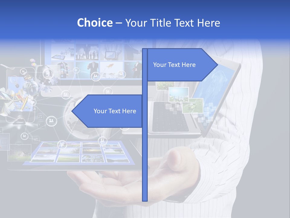 Holding Widgets Pad PowerPoint Template