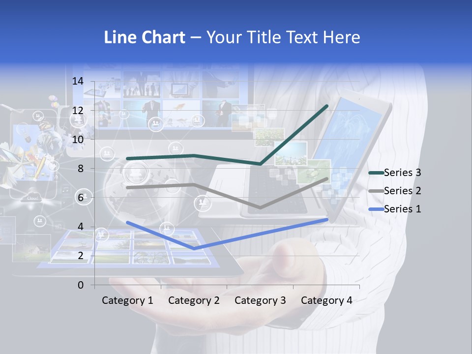 Holding Widgets Pad PowerPoint Template