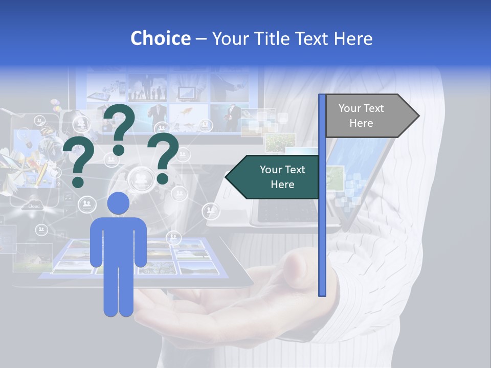 Holding Widgets Pad PowerPoint Template