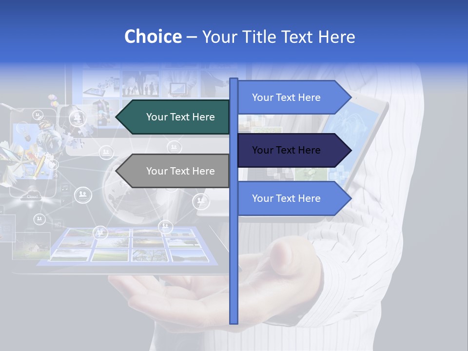 Holding Widgets Pad PowerPoint Template