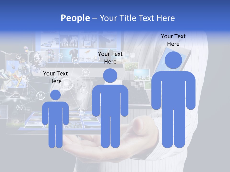Holding Widgets Pad PowerPoint Template