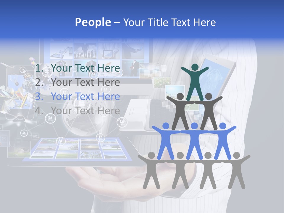 Holding Widgets Pad PowerPoint Template