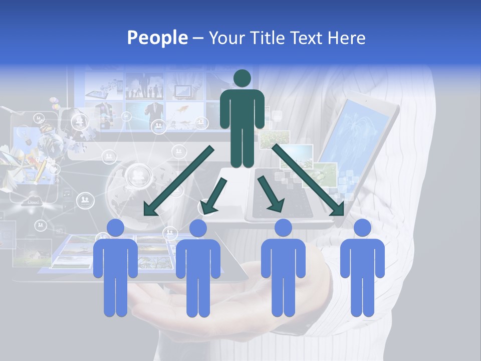 Holding Widgets Pad PowerPoint Template