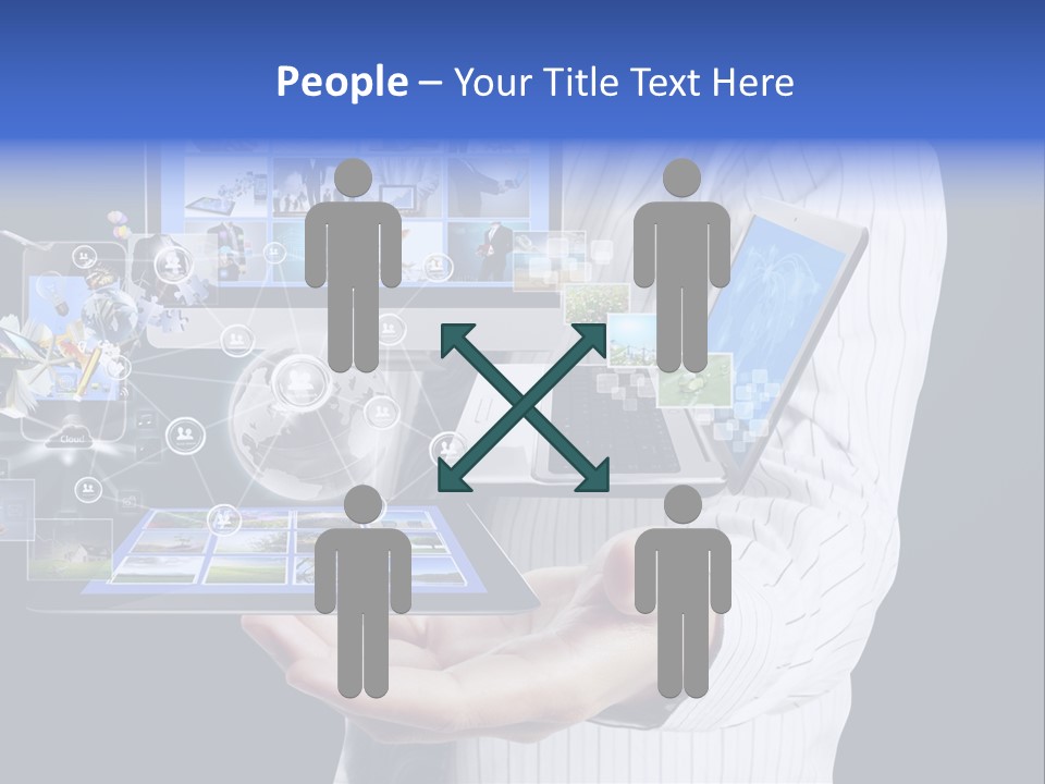 Holding Widgets Pad PowerPoint Template