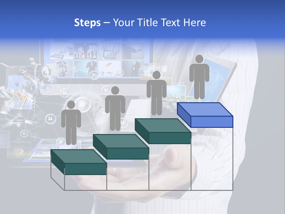 Holding Widgets Pad PowerPoint Template