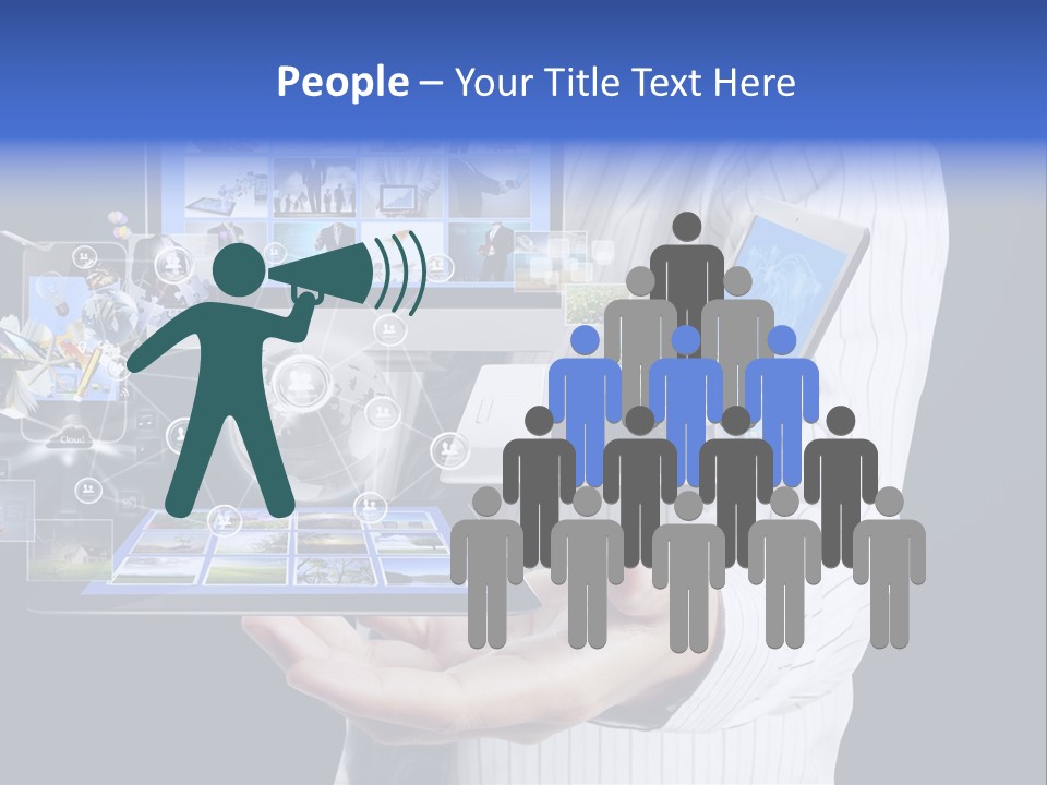 Holding Widgets Pad PowerPoint Template