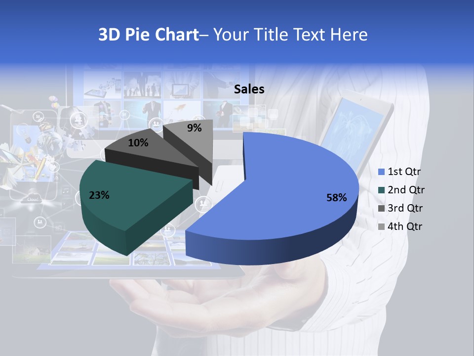 Holding Widgets Pad PowerPoint Template