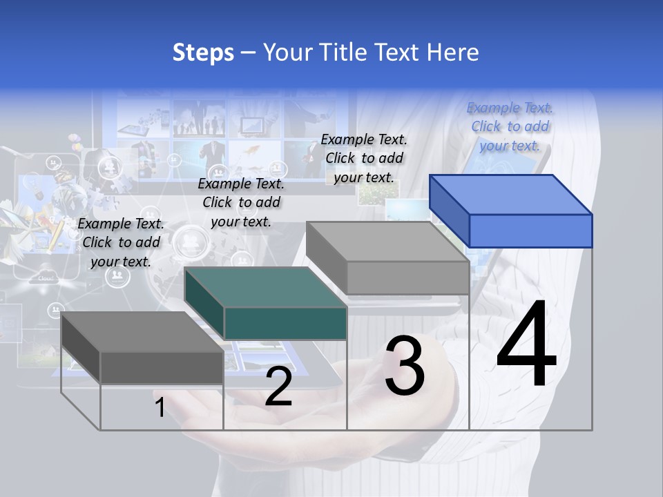 Holding Widgets Pad PowerPoint Template