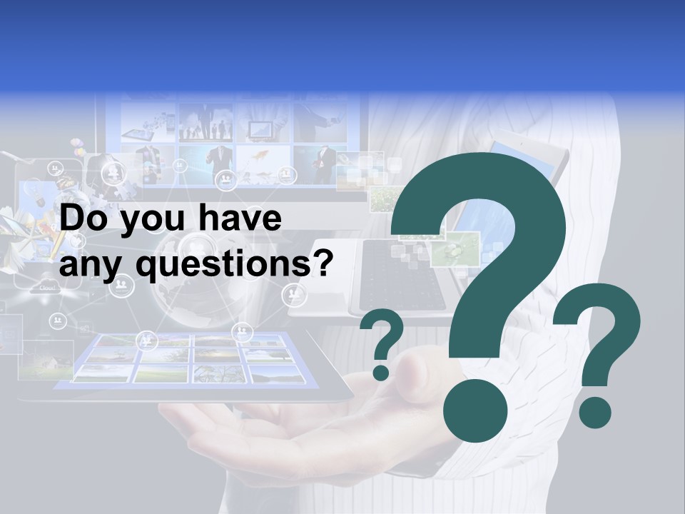 Holding Widgets Pad PowerPoint Template