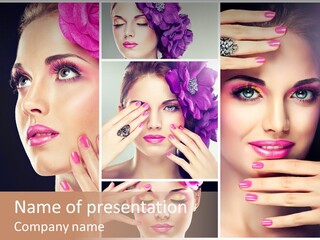 Hair Model Clean PowerPoint Template