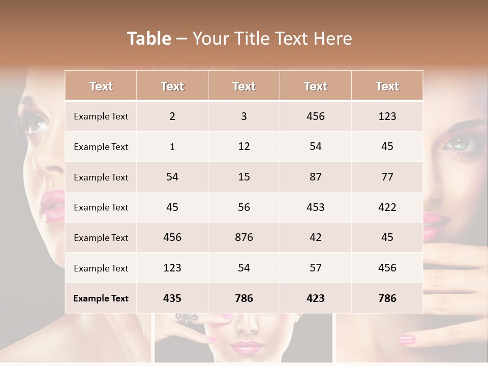 Hair Model Clean PowerPoint Template