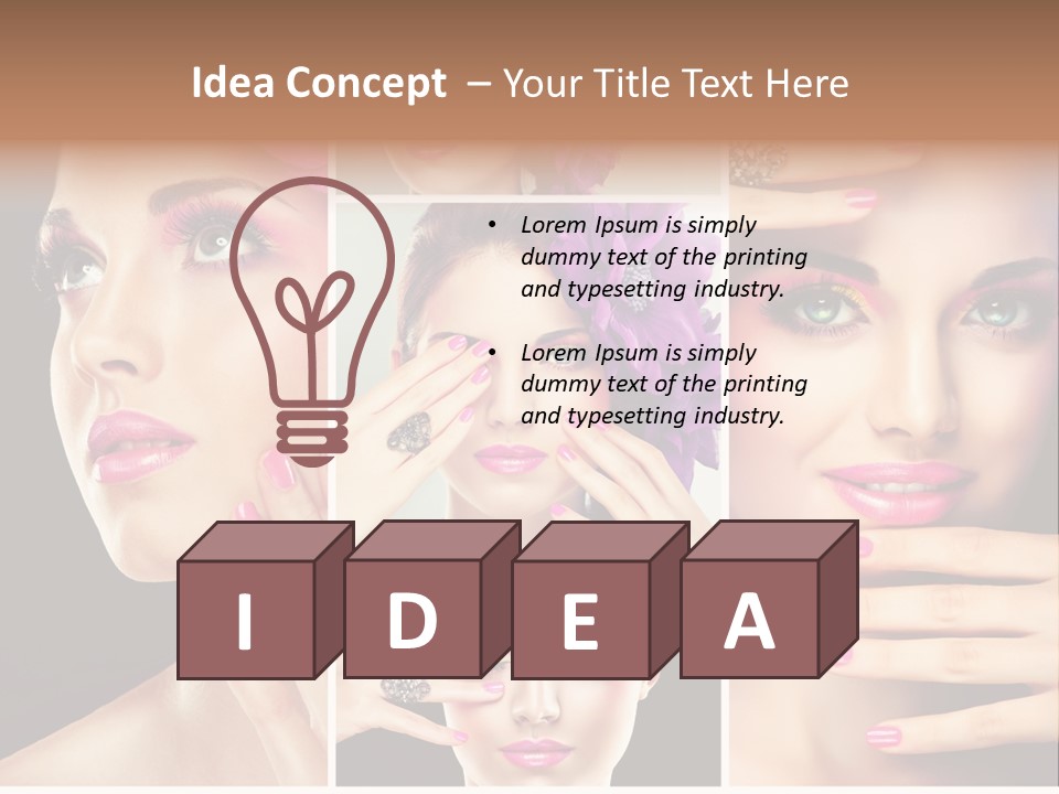 Hair Model Clean PowerPoint Template