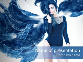 Head White Dust PowerPoint Template