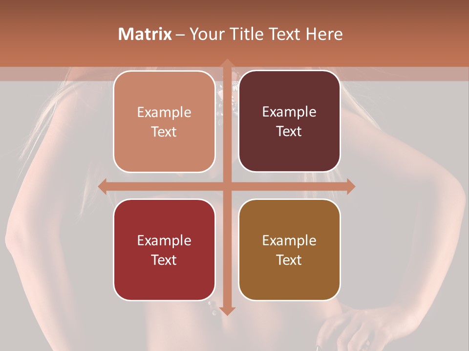 Attractive Tits Caucasian PowerPoint Template