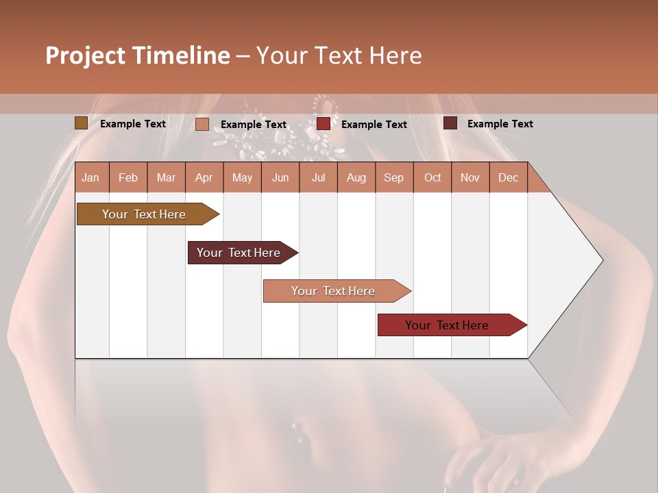 Attractive Tits Caucasian PowerPoint Template