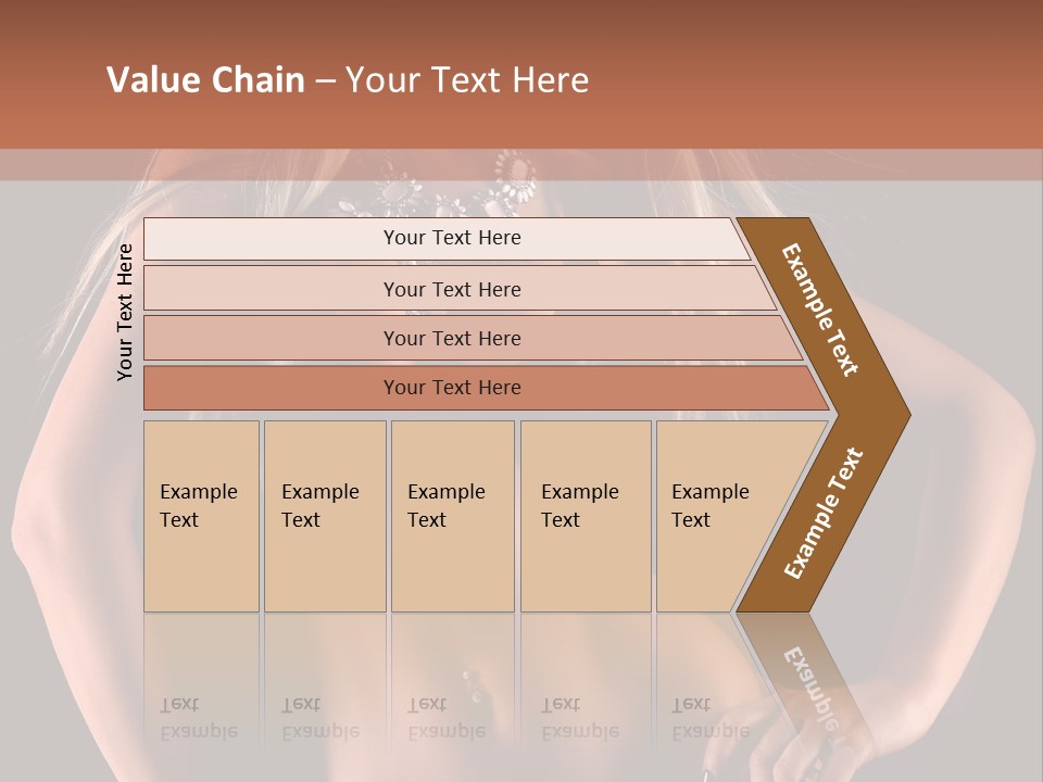 Attractive Tits Caucasian PowerPoint Template