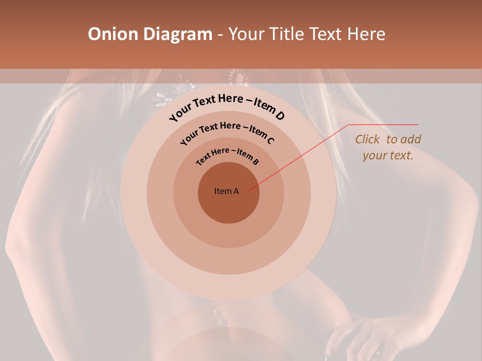 Attractive Tits Caucasian PowerPoint Template