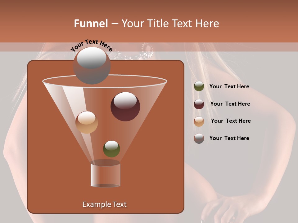 Attractive Tits Caucasian PowerPoint Template