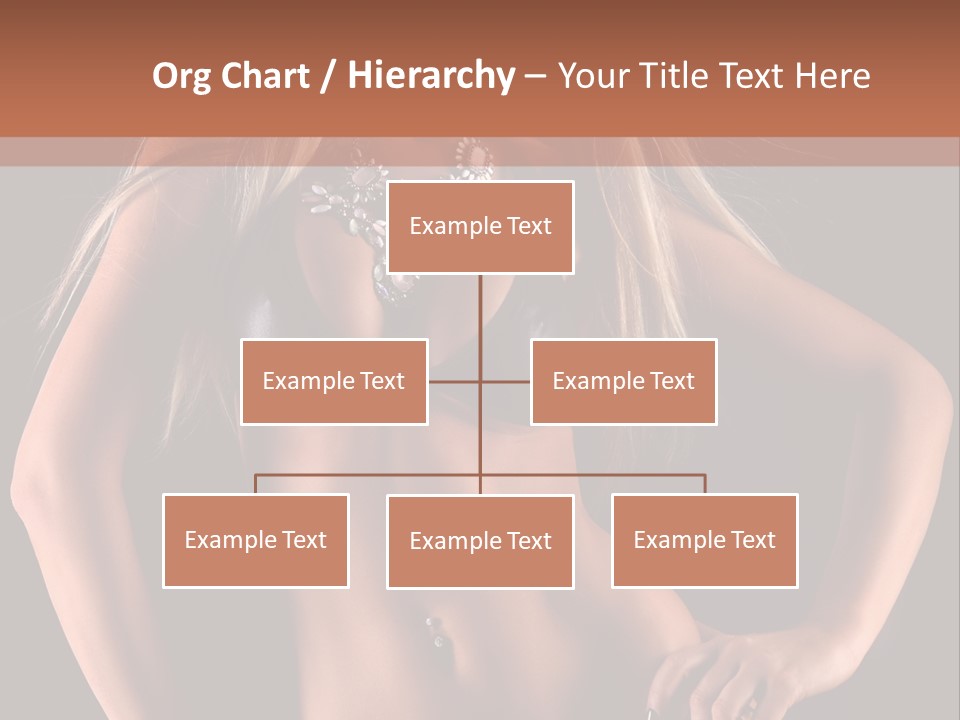 Attractive Tits Caucasian PowerPoint Template