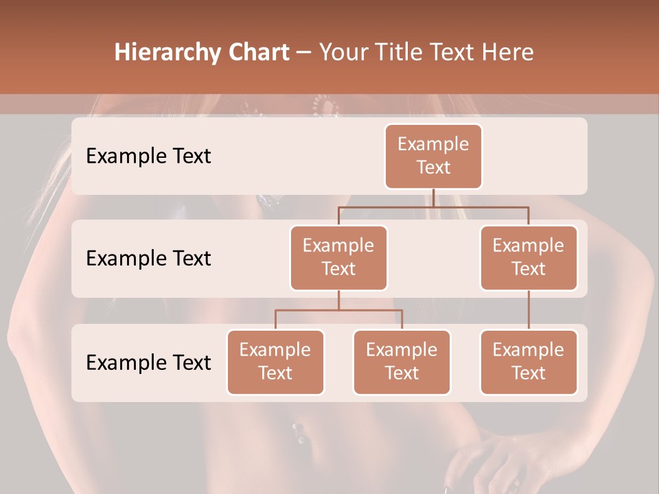 Attractive Tits Caucasian PowerPoint Template