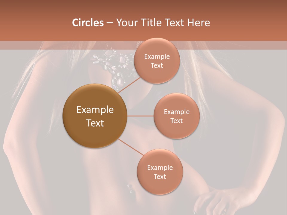 Attractive Tits Caucasian PowerPoint Template