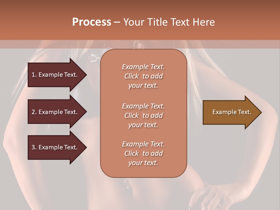Attractive Tits Caucasian PowerPoint Template